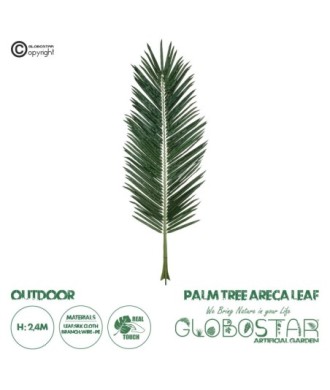 GloboStar® Artificial Garden ARECA PALM LEAF 20181 - Τεχνητό Διακοσμητικό Φύλο Φοινικόδεντρου Αρέκα Π90 x Υ240cm